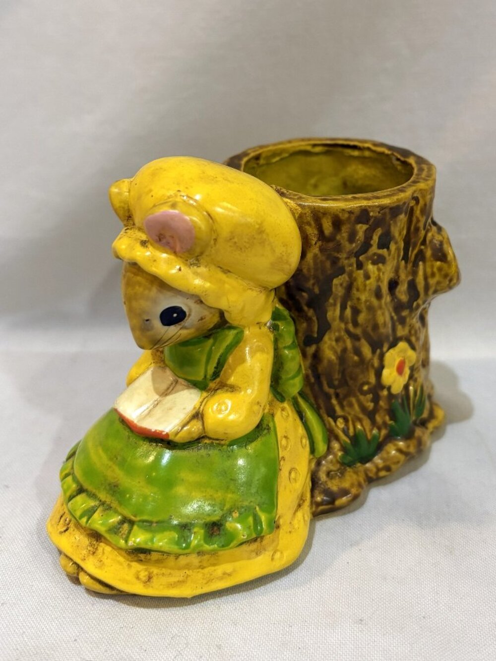 VTG Josef Originals A Lorrie Design Mouse Planter Bud Vase Pen Holder